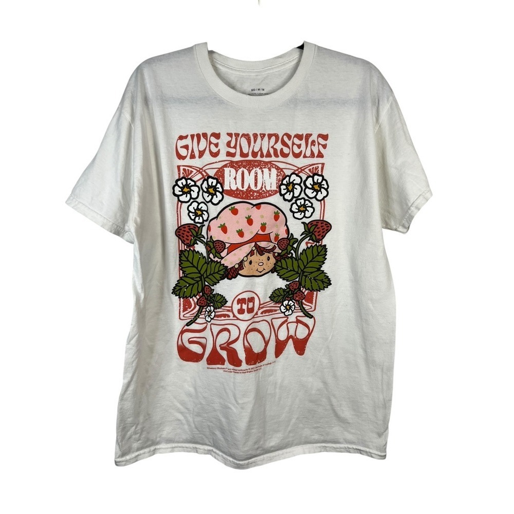 Strawberry Shortcake Give Yourself Room To Grow White Graphic T-Shirt Medium